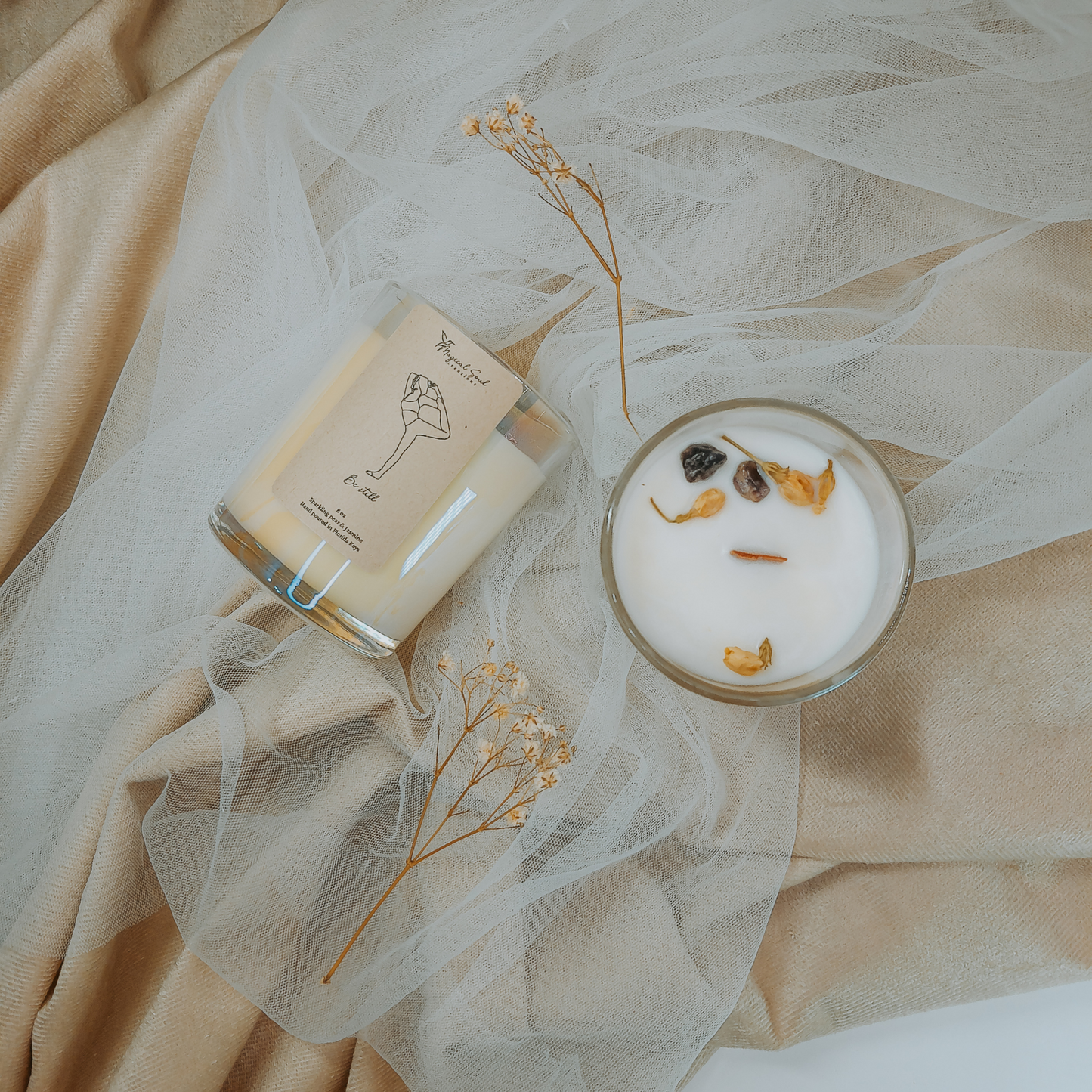 Be Still Soy Wax Candle – A Sacred Light for Inner Peace & Meditation