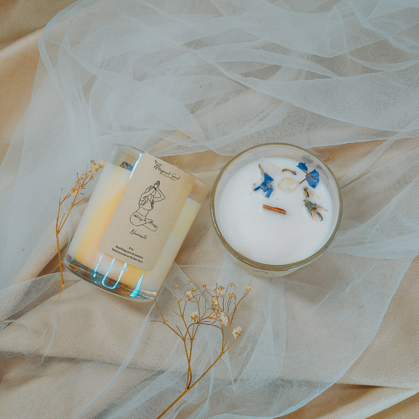 Namaste Soy Wax Candle – A Sacred Light for Yoga & Meditation