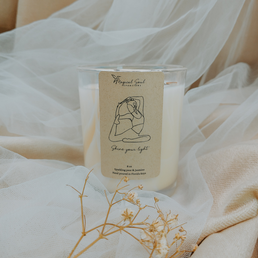 Shine Your Light Soy Wax Candle – A Sacred Light for Yoga & Meditation