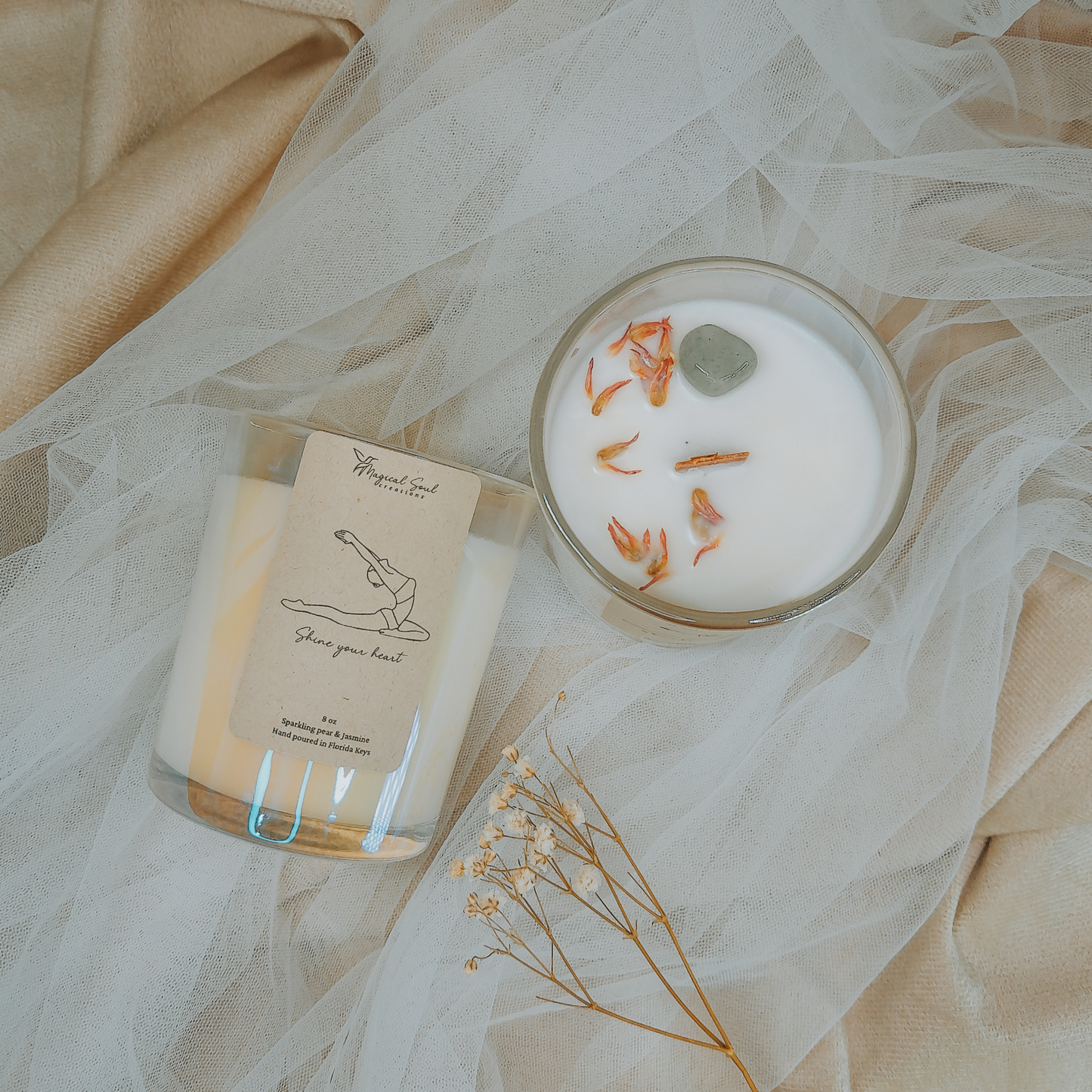 Shine Your Heart Soy Wax Candle – A Sacred Light for Yoga & Meditation