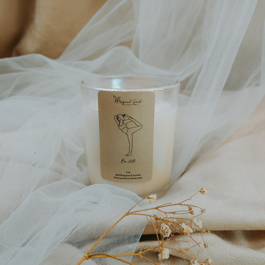Be Still Soy Wax Candle – A Sacred Light for Inner Peace & Meditation