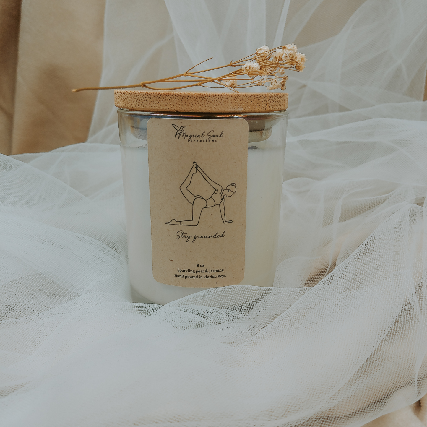 Stay Grounded Soy Wax Candle – A Sacred Light for Stability & Balance