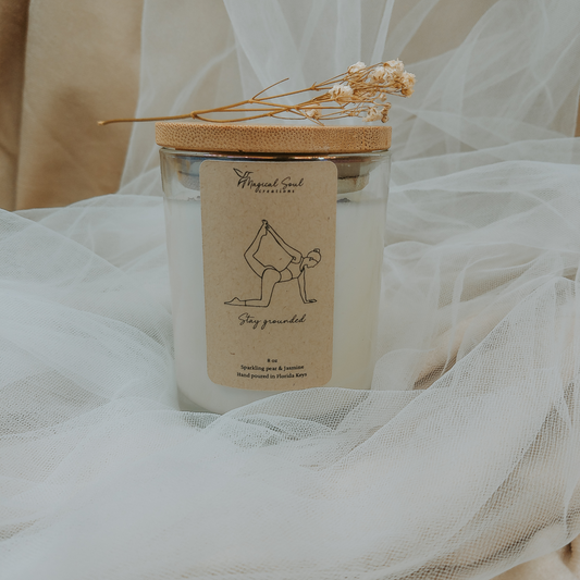 Stay Grounded Soy Wax Candle – A Sacred Light for Stability & Balance