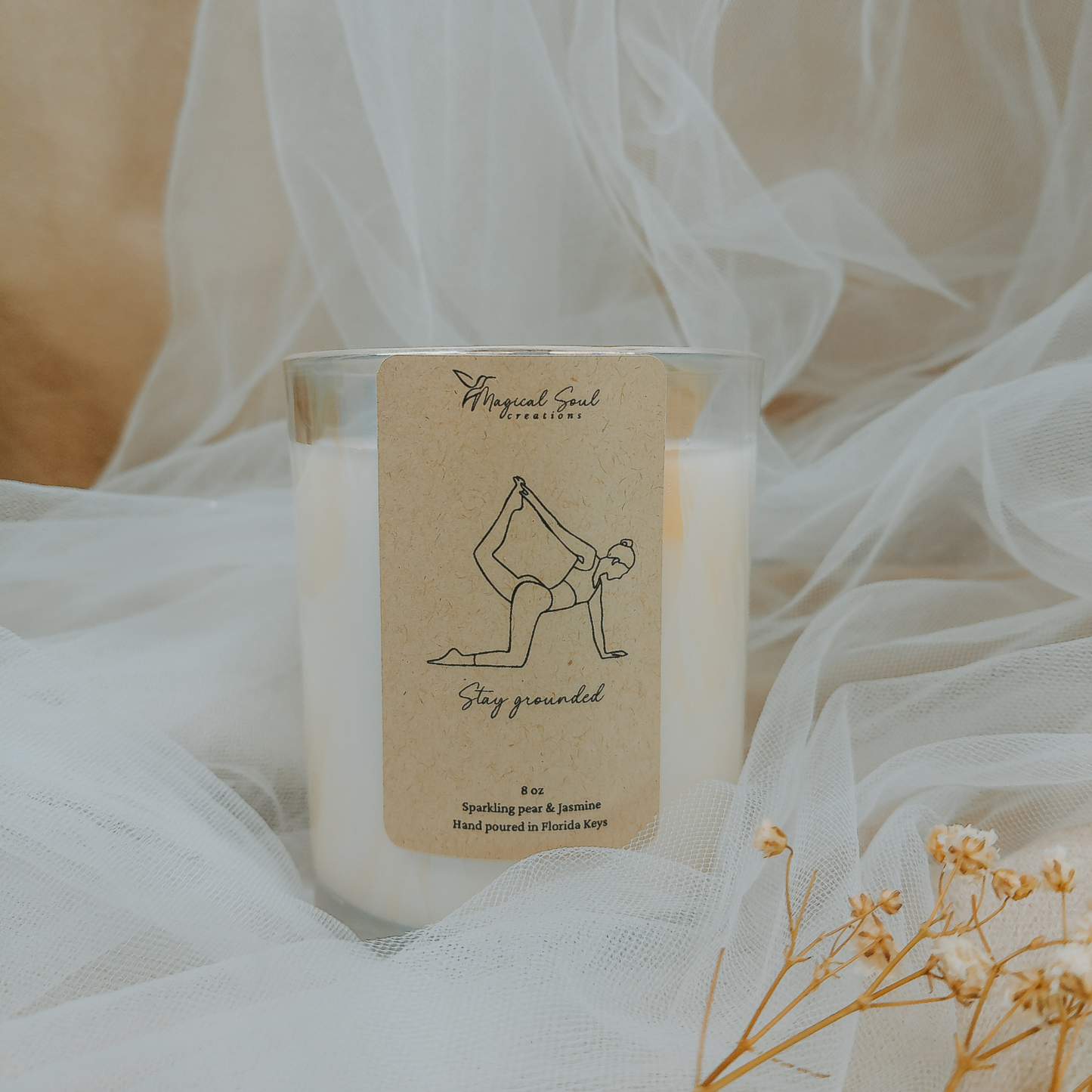 Stay Grounded Soy Wax Candle – A Sacred Light for Stability & Balance