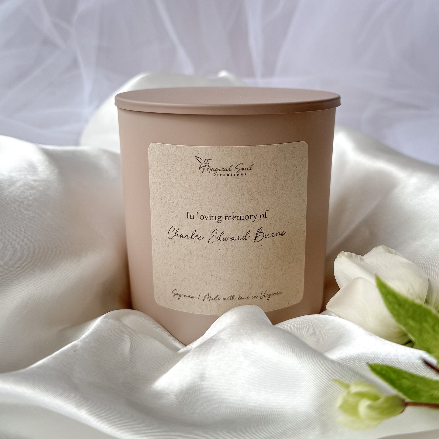 sympathy candle gift personalized for grief and remembrance