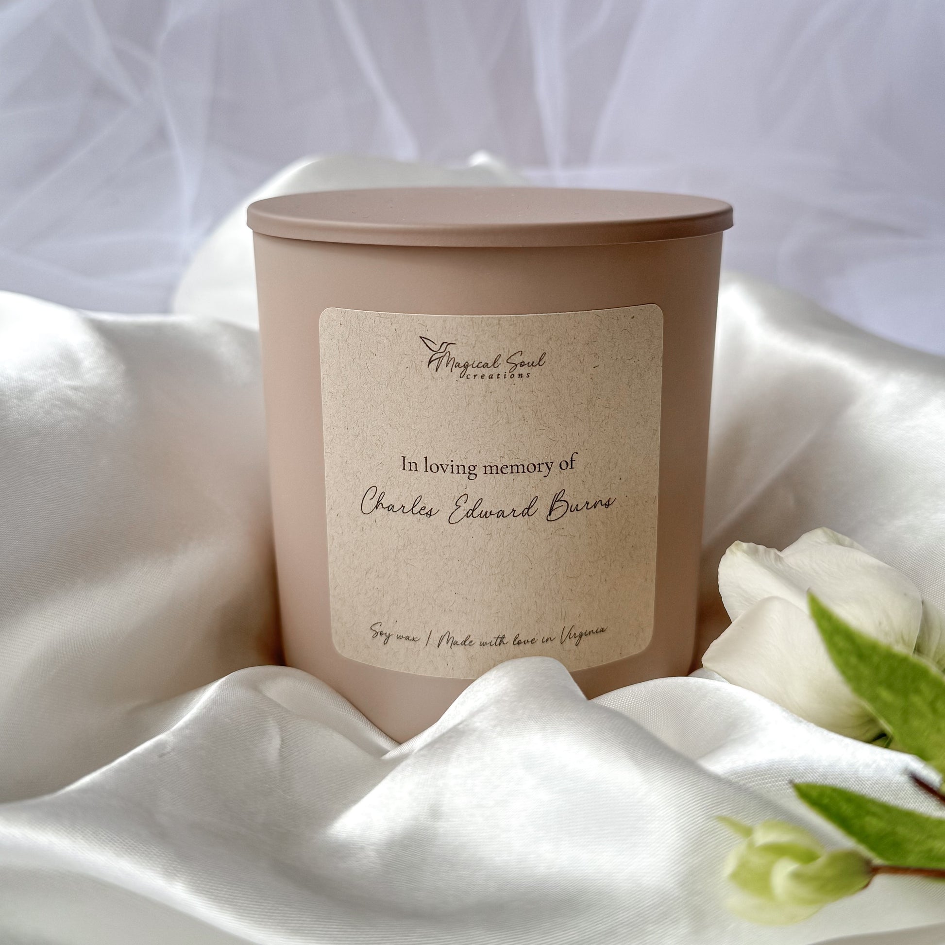 sympathy candle gift personalized for grief and remembrance