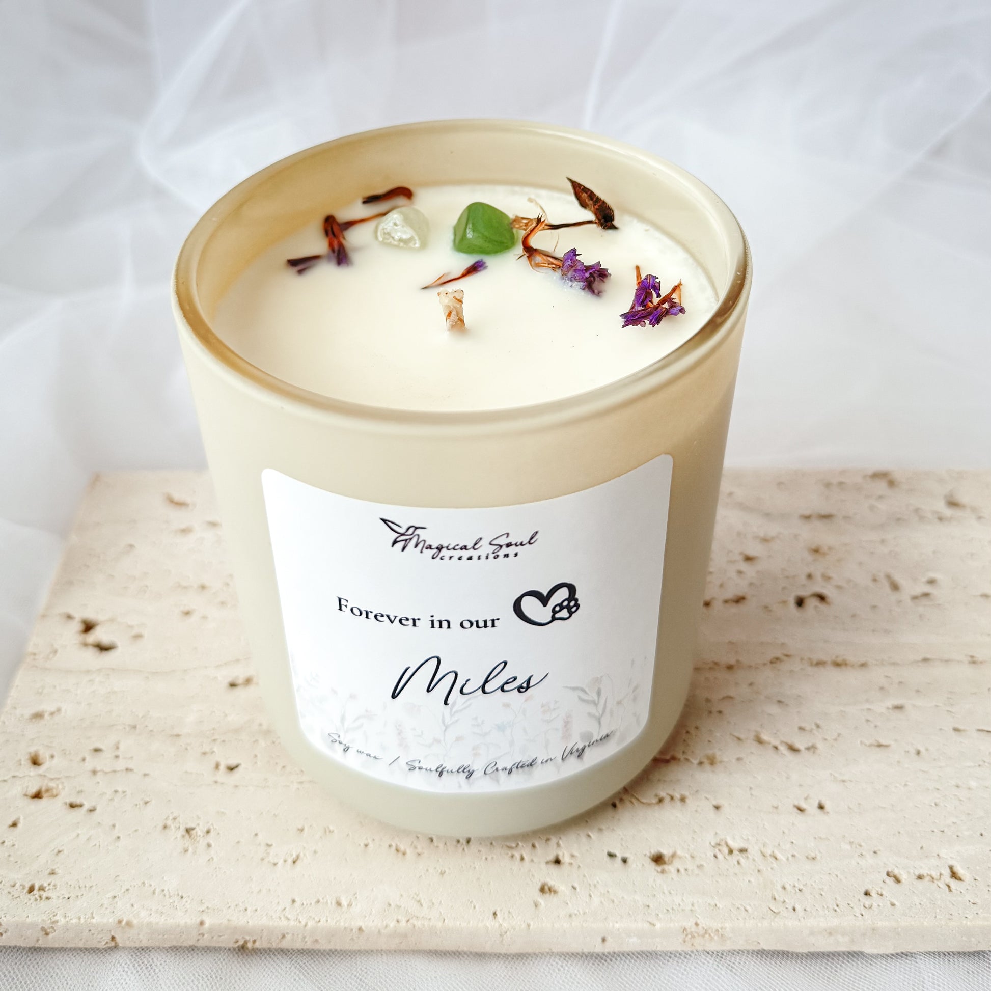 dog memorial candle personalized remembrance gift