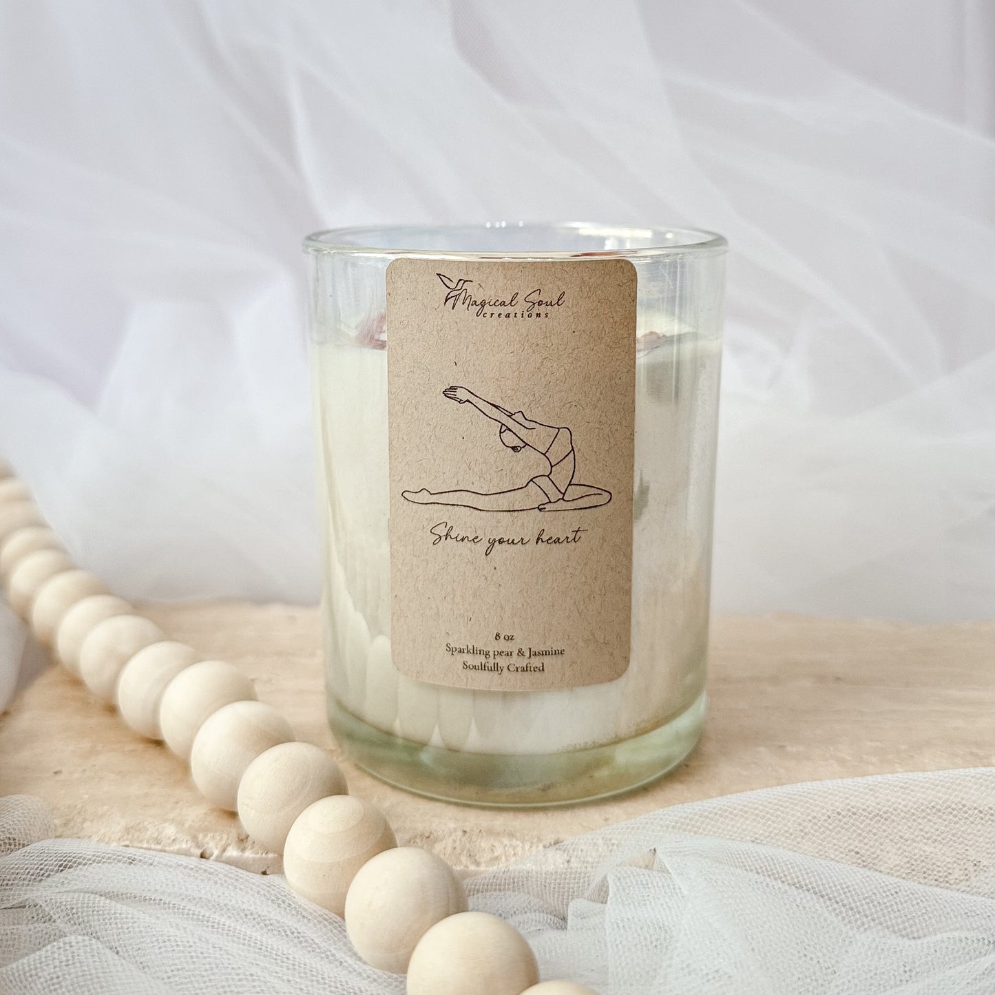 shine your heart yoga candle for emotional healing and self love