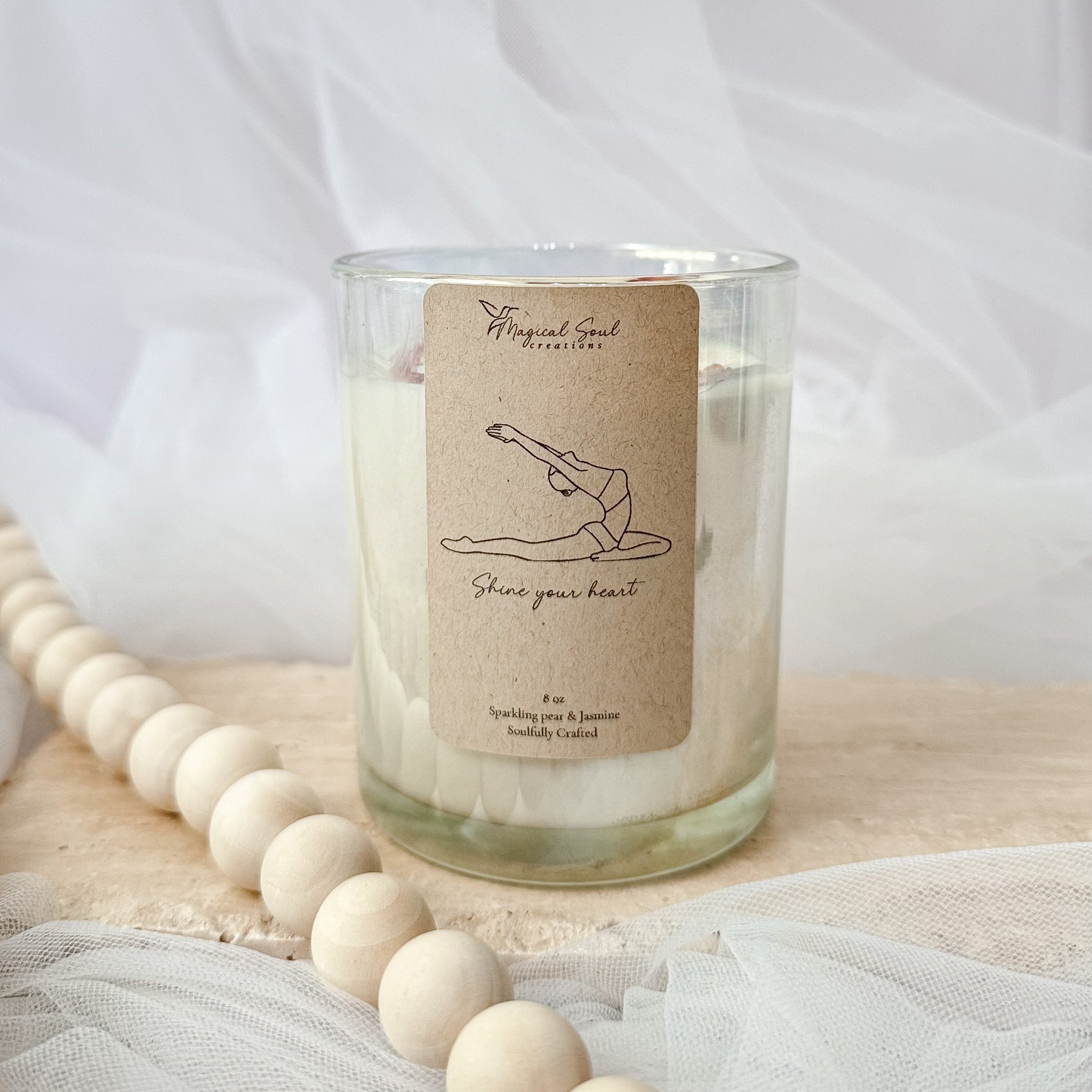 shine your heart yoga candle for emotional healing and self love