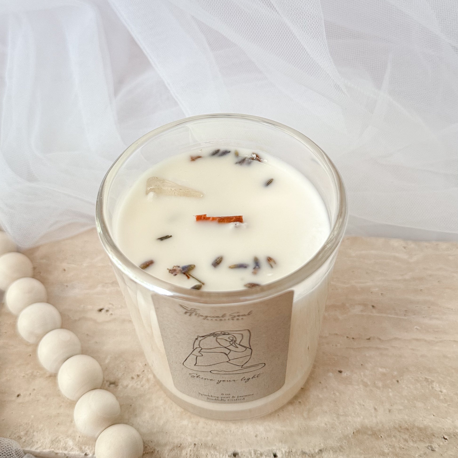 luxury soy candle with lavender  for self care