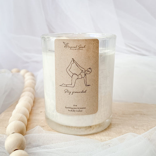 stay grounded yoga candle for balance and grounding self care rituals